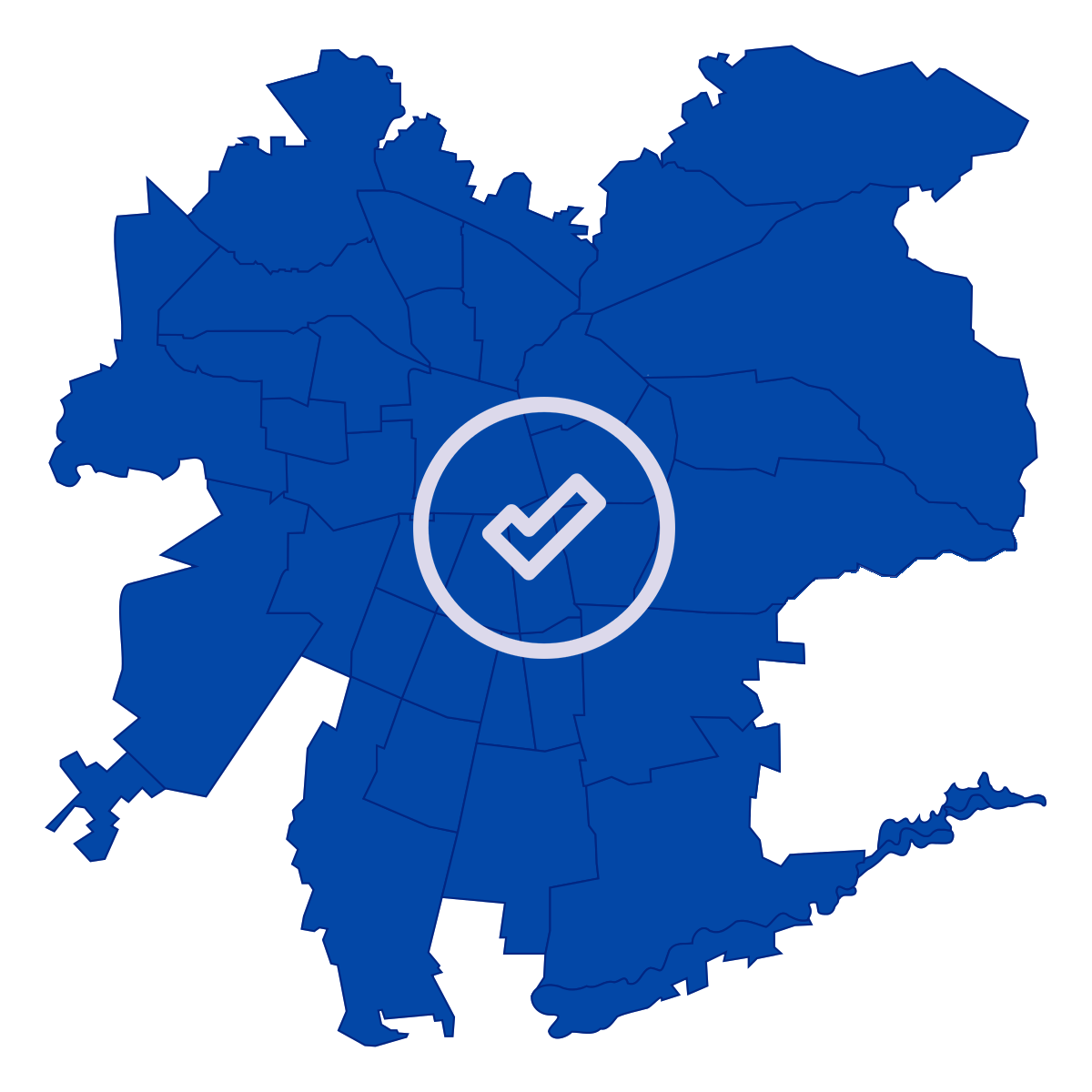Mapa de cobertura en Santiago